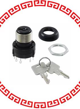 A3151U2A8SZRQ SWITCH KEYLK 3POS 3P3T 2.5A 125V