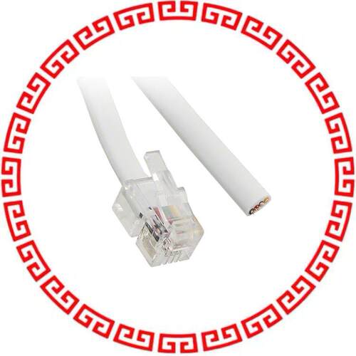 AT-S-26-4/4/W-7-OE CABLE MOD 4P4C PLUG-CABLE 7'