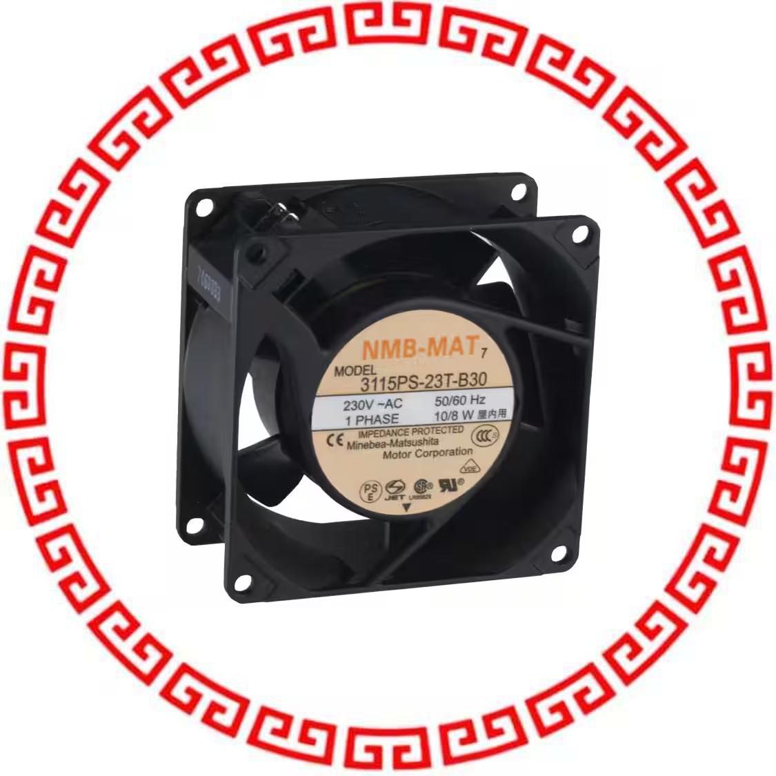 3115PS-23T-B30-A00 FAN AXIAL 80X38MM 230VAC TERM