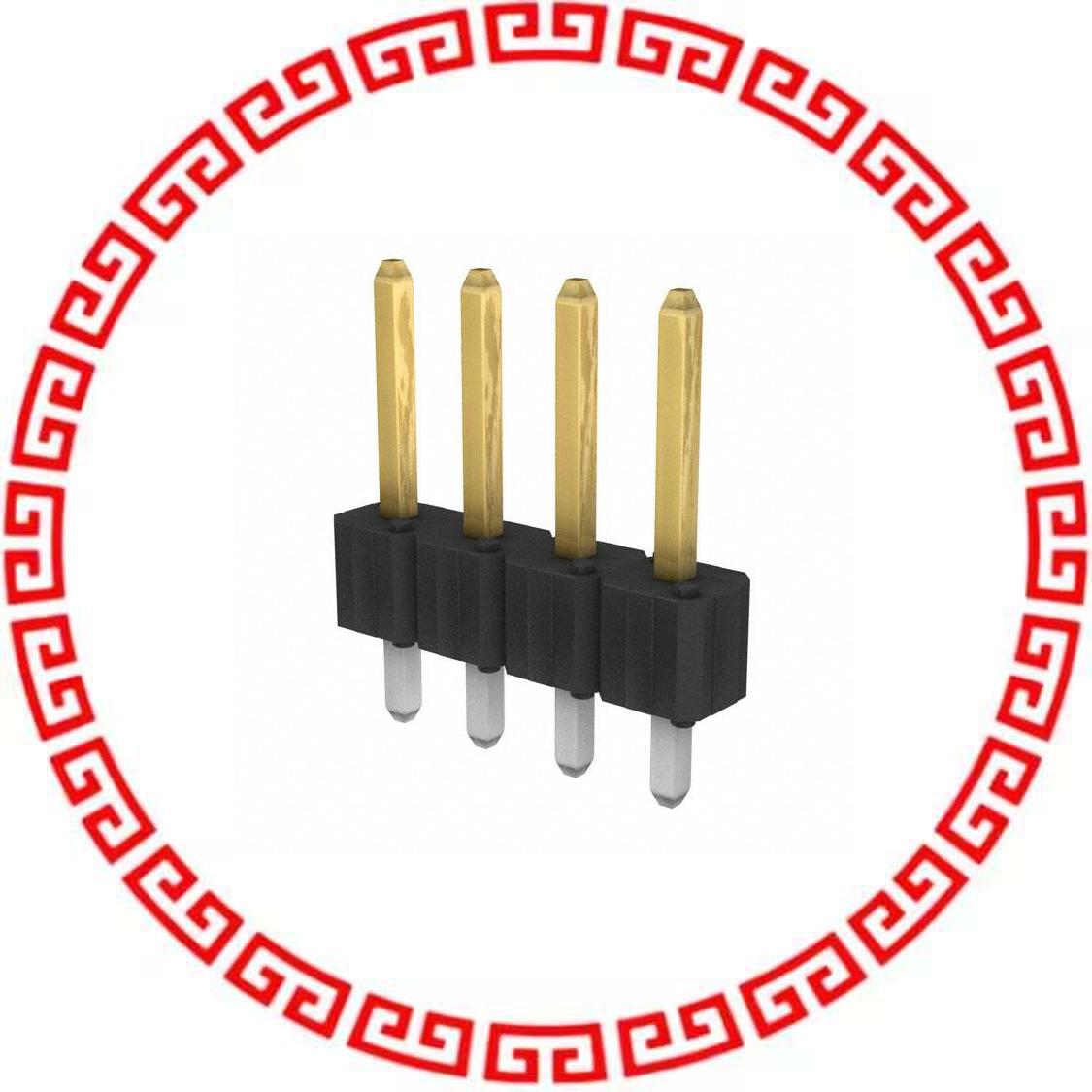 68000-104HLF CONN HEADER 4POS .100 STR 30AU