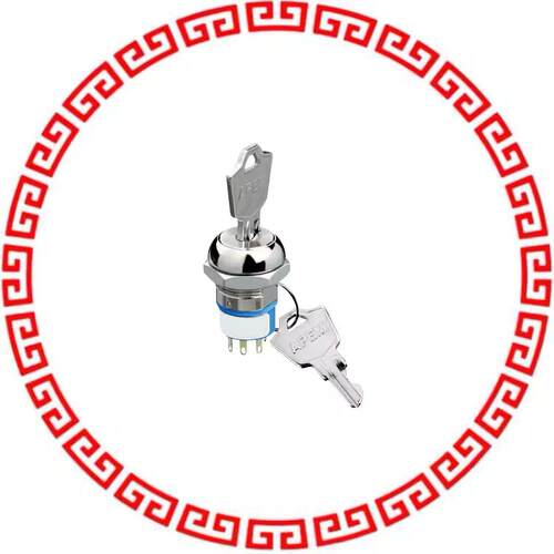 LK6HNB126N3 SW KEYLOCK DP3T 4A 125V CHROME