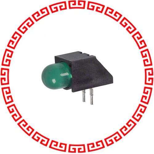 5505207F LED 5MM RT ANG SUP DIFF GRN PCMT