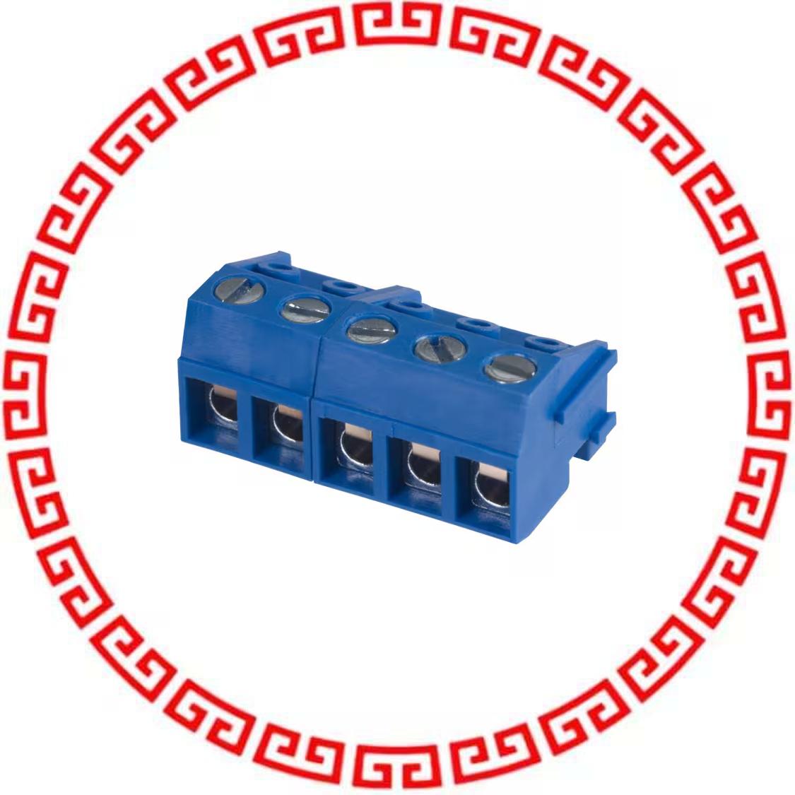 ED130/5DS TERM BLOCK PLUG 5POS 90DEG 5MM