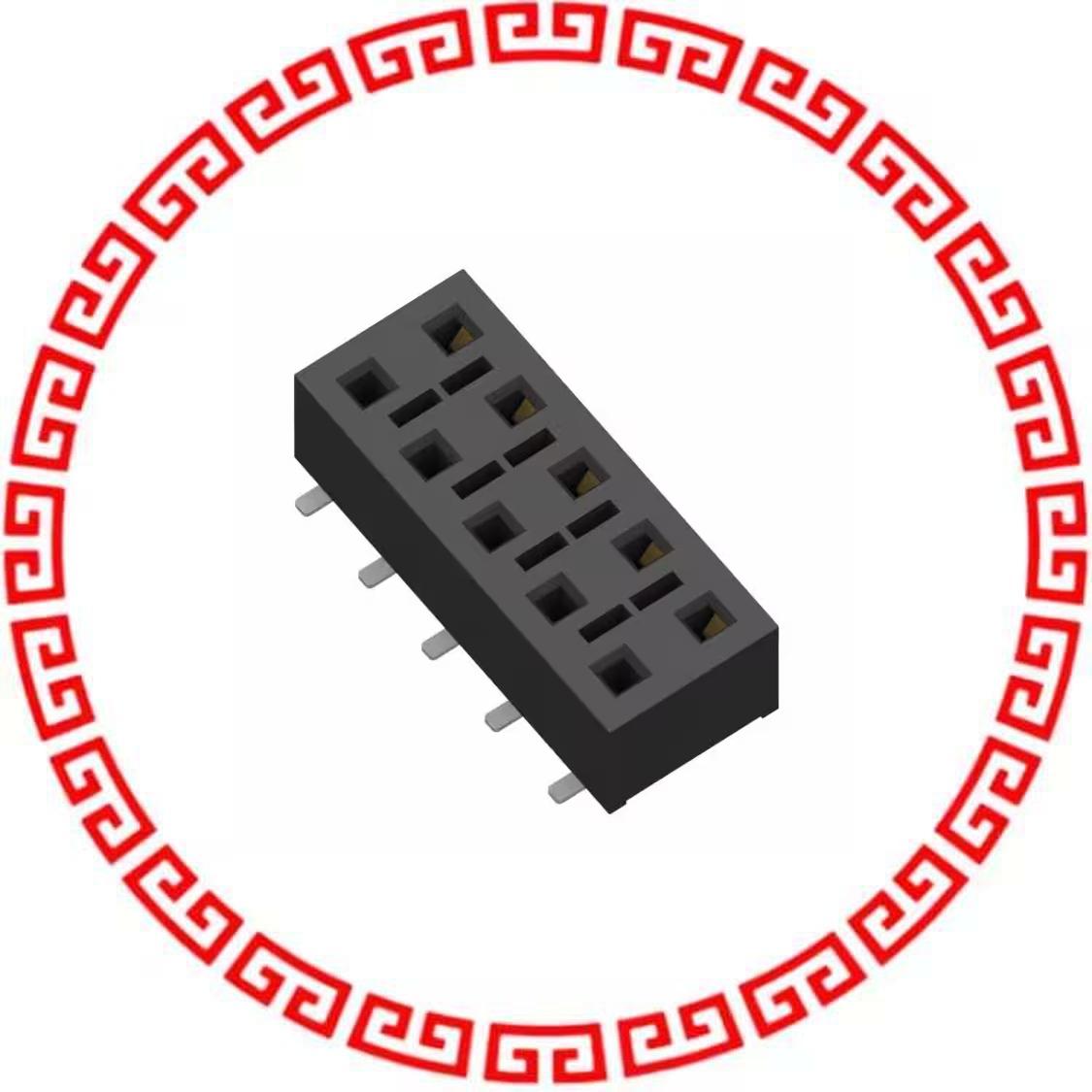 HLE-105-02-S-DV-K-TR CONN RCPT 10POS .100 SMD GL
