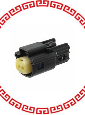 334710201 CONN RCPT 2POS SINGLE BLACK