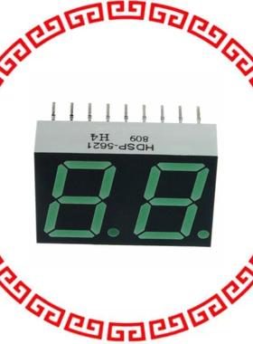 HDSP-5621 LED 7-SEG 14.2MM 2DIG CA GRN RHD