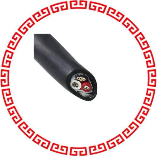 25053 BK005 CABLE 3COND 20AWG BLACK 100'