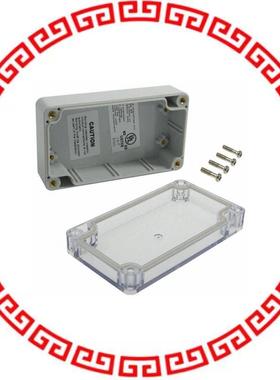 PN-1321-C BOX PLSTC GRAY/CLR 4.53