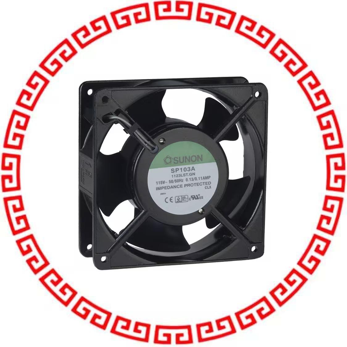 SP103A-1123LST.GN FAN AXIAL 120X38MM 115VAC TERM