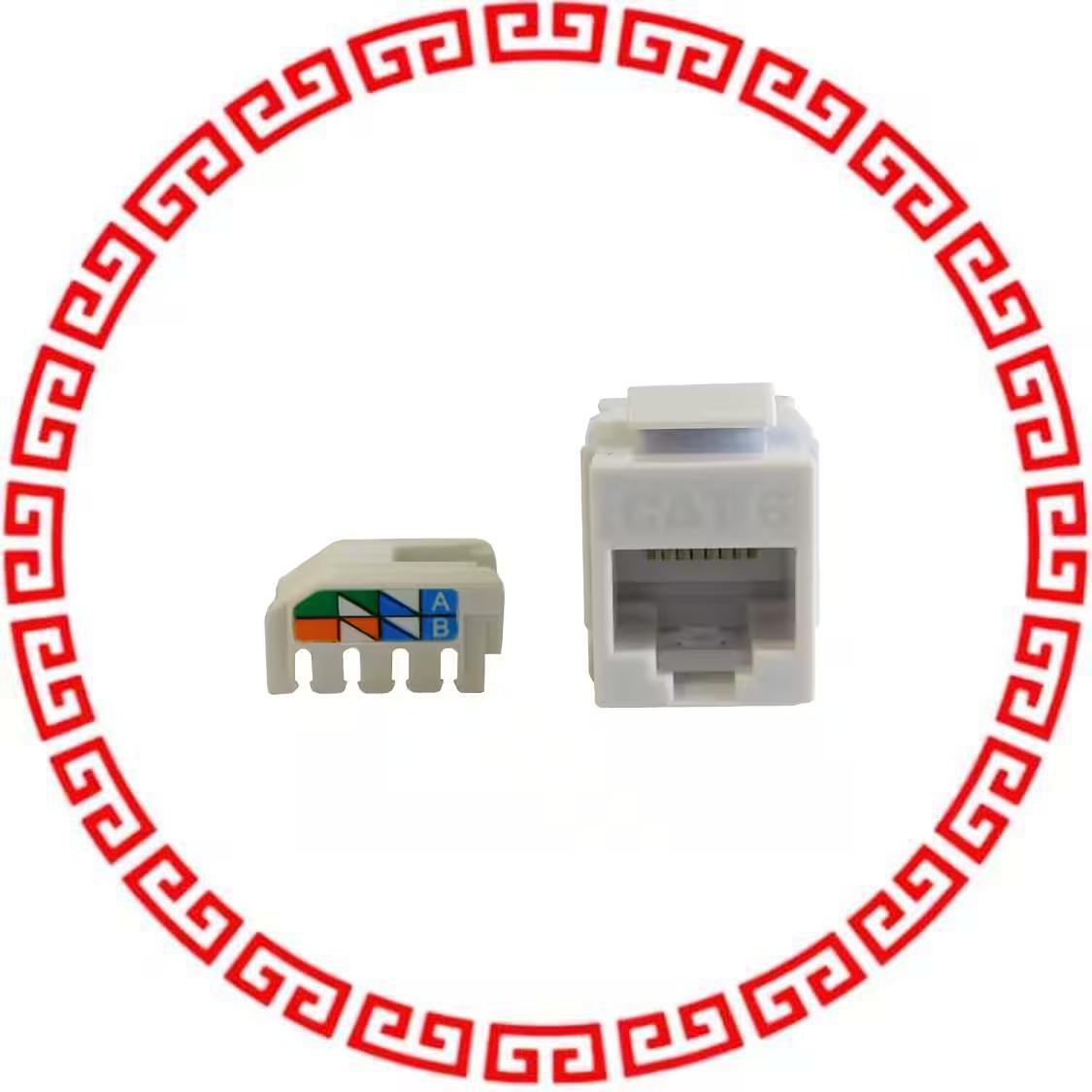 SS-82010-002 MOD JACK KEYSTONE CAT6 UNSHLD