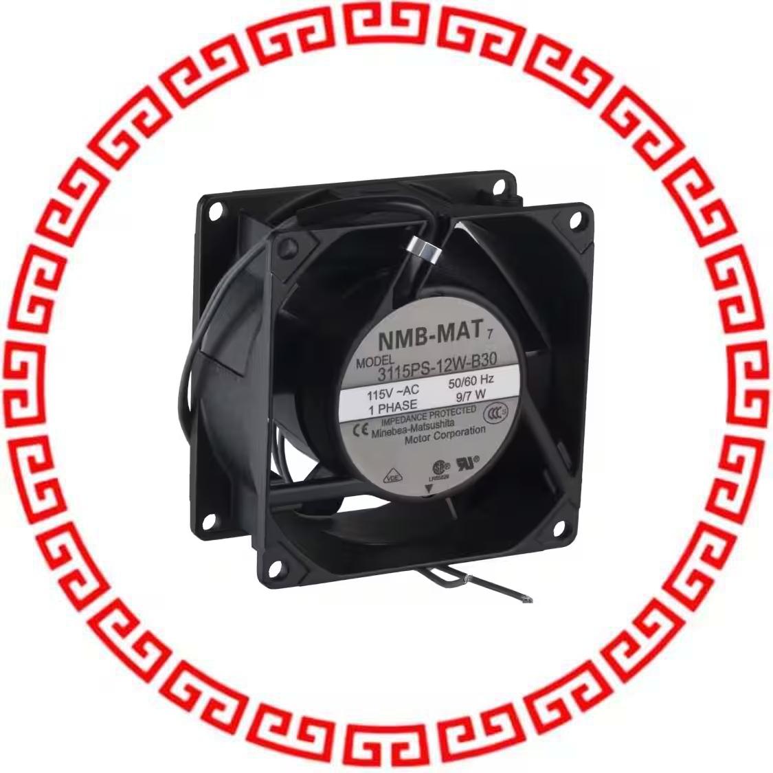 3115PS-12W-B30-A00 FAN AXIAL 80X38MM 115VAC WIRE