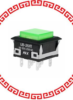 UB26KKW015F-FF SWITCH PUSHBUTTON DPDT 5A 125V