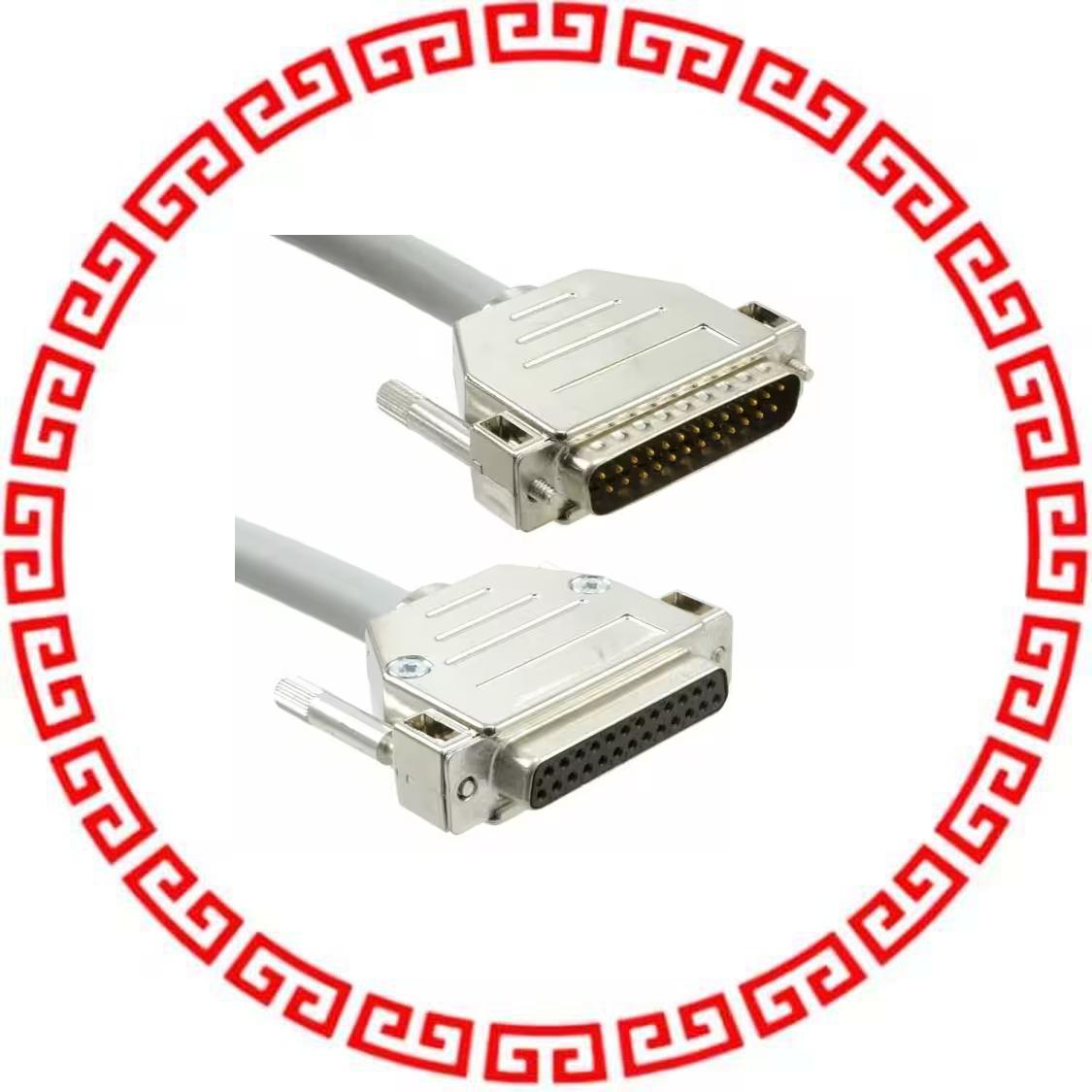 2302146 CABLE ASSY DB25 SHLDED GRAY 1.5M