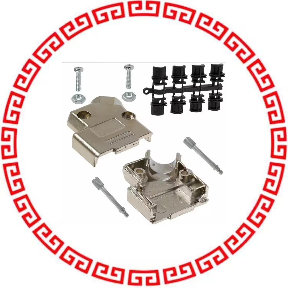 971-009-020R121 BACKSHELL DB9 MET PLASTIC 45DEG