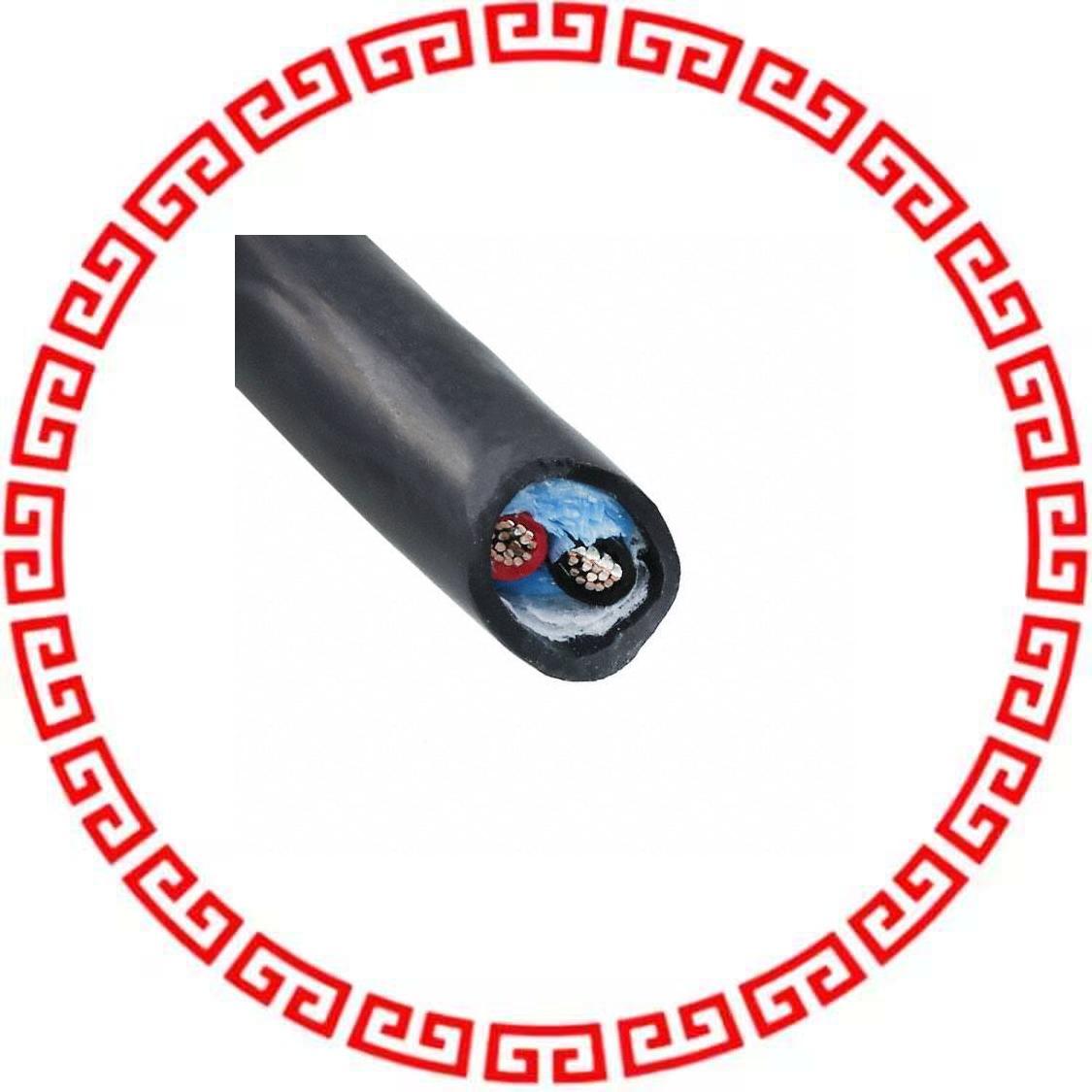 25052 BK005 CABLE 2COND 20AWG BLACK 100'