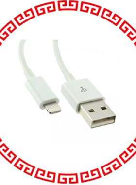 104-1030-WH-00200 LIGHTNING TO USB CABLE WHT 2M