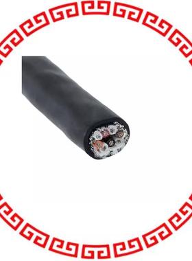 25124 BK005 MULTI-PAIR 8COND 22AWG BLK 100'