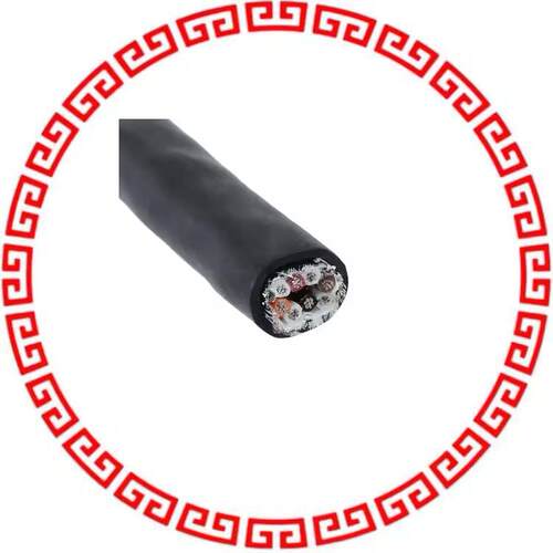 25124 BK005 MULTI-PAIR 8COND 22AWG BLK 100'