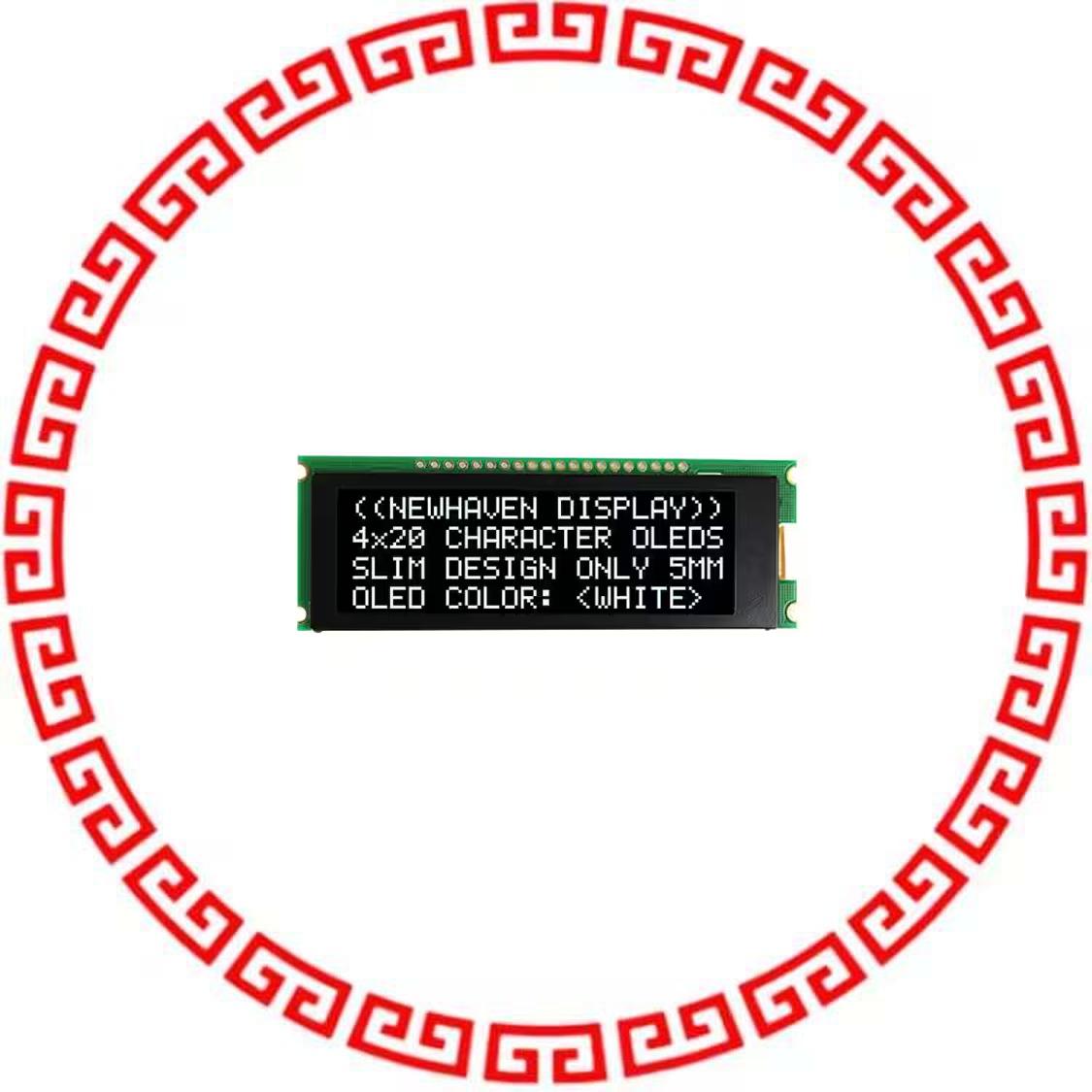 NHD-0420CW-AW3 4X20 WHITE SLIM CHARACTER OLED