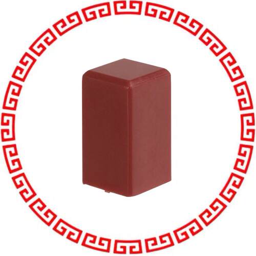 1SRED CAP PUSHBUTTON SQUARE RED