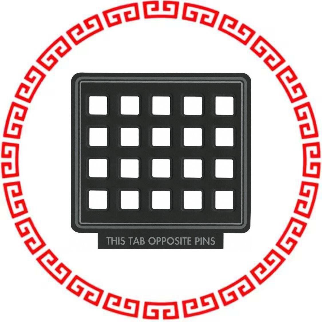 88-201 CLEAR OVERLAY FOR 20 KEY KEYPAD