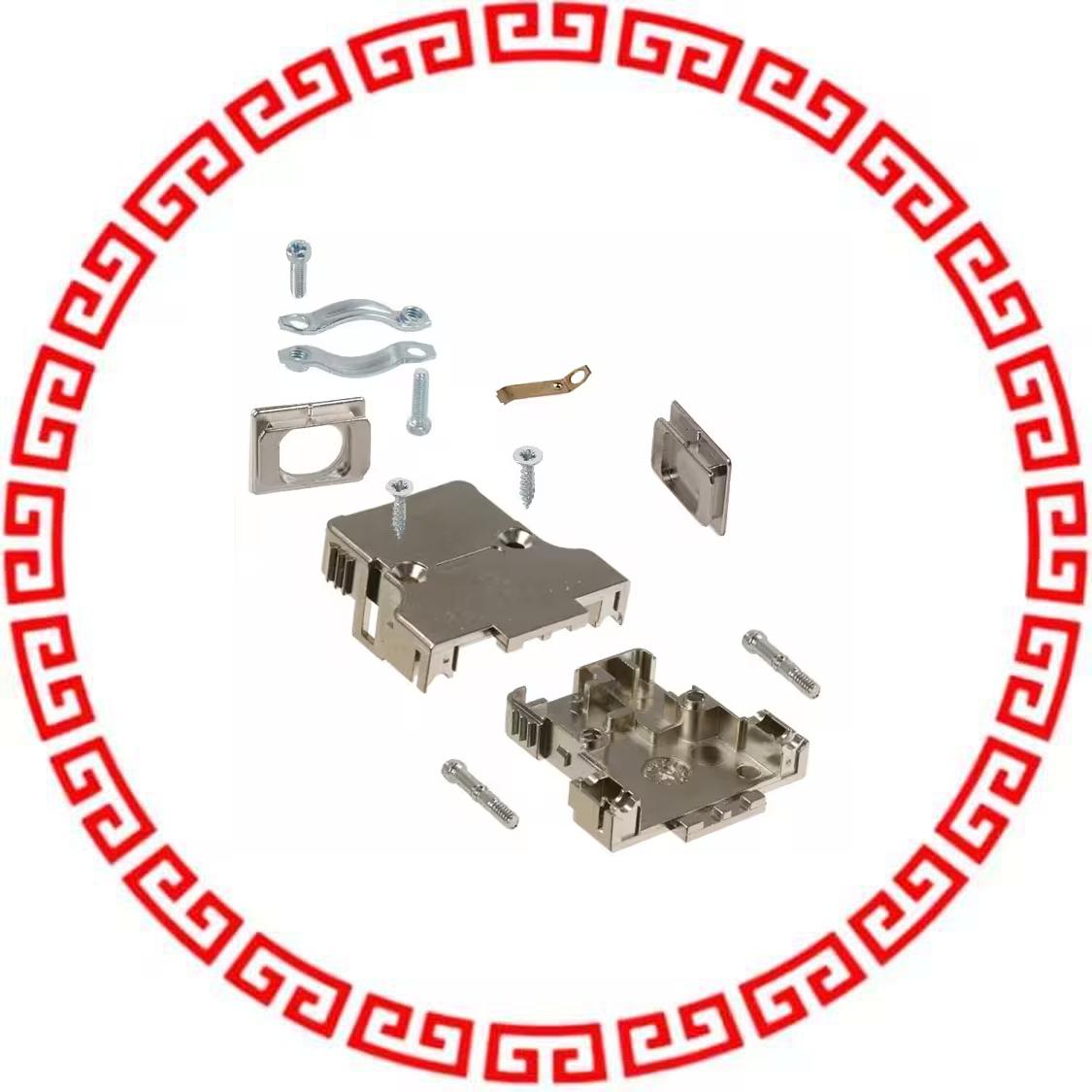 982-015-020R121 CONN BACKSHELL DB15 SHL MTL PLST