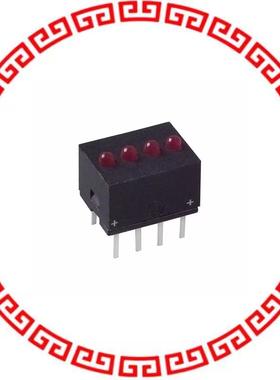 5555009F LED CBI 2MM RED 5V RES QUAD TH