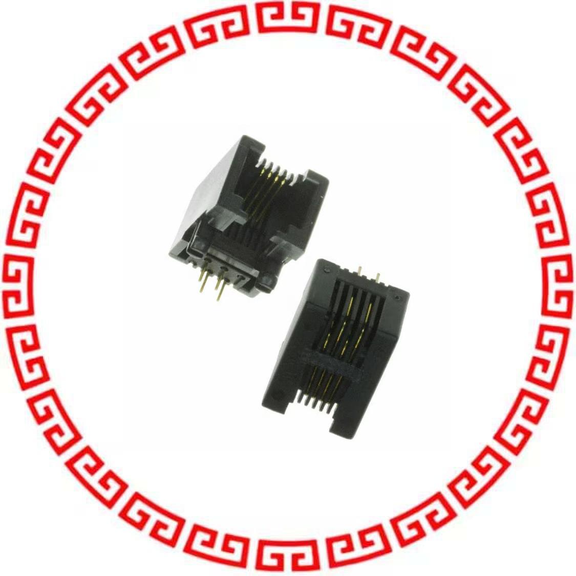 A-2004-0-4-LP-N-R CONN MOD JACK 6P4C R/A UNSHLD