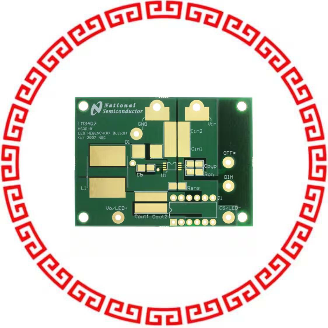 551600003-001A BOARD WEBENCH MSOP LM3402