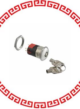 Y101132V203NQ SWITCH KEYLOCK 2POS SPDT 4A 125V