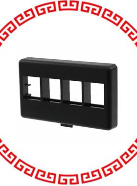 NK4MFBL FACEPLATE 4PORT BLACK