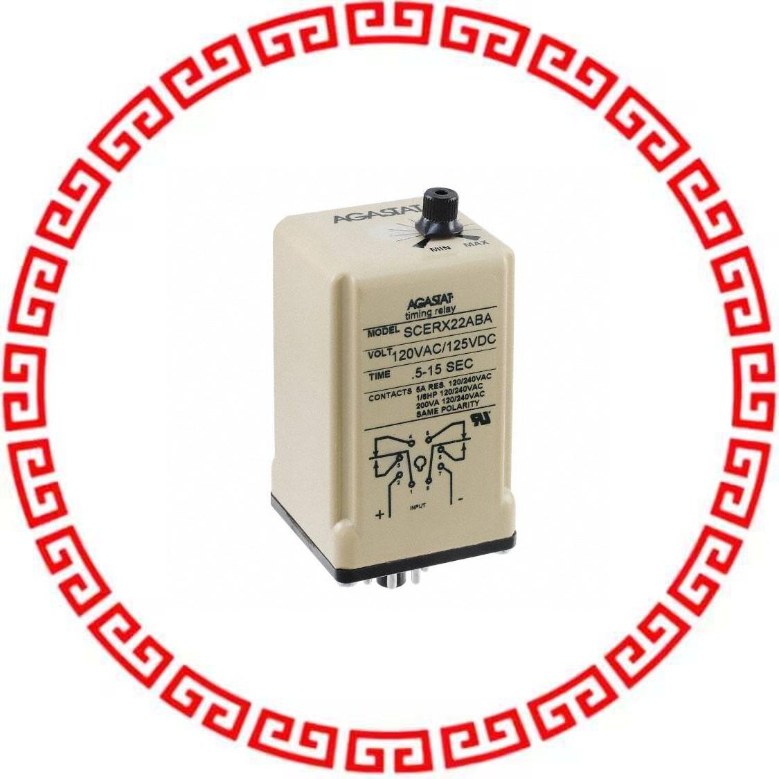 SCERX22ABA RELAY TIME DELAY 15SEC 5A 120V