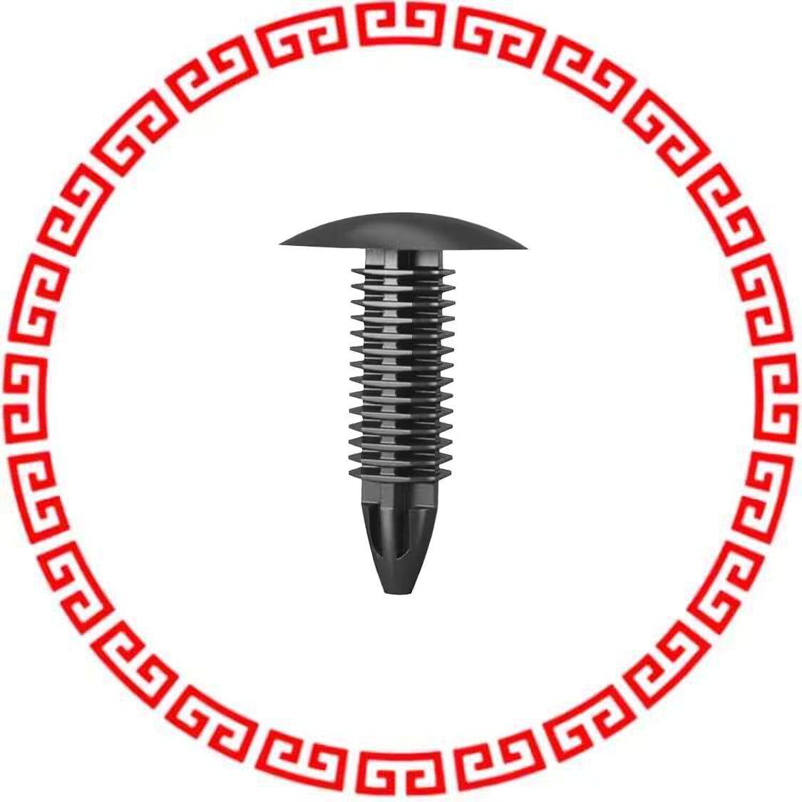 167102569902 BLACK NYLON 6/6 FIR TREE RIVETS,