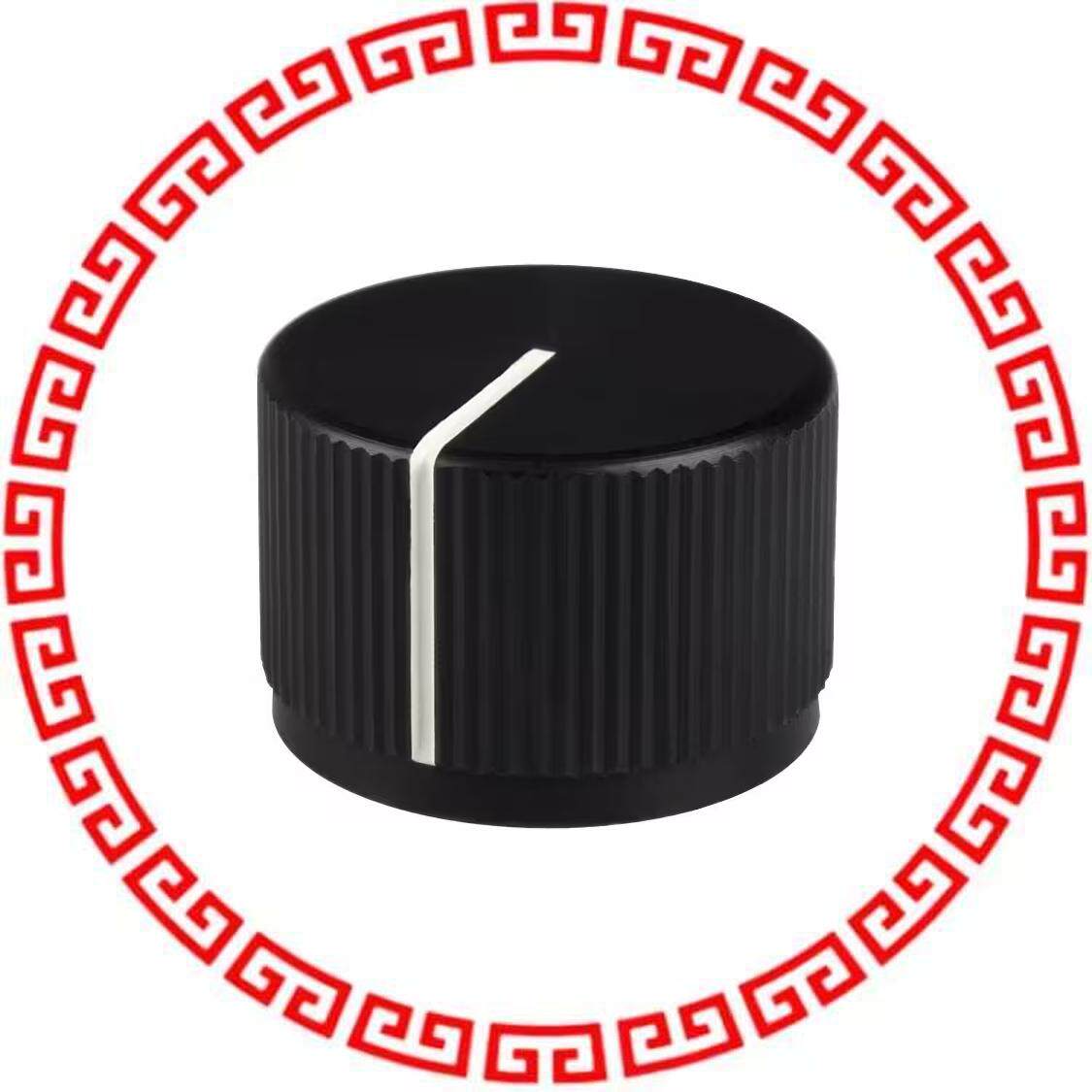 JD-90-2-6 KNOB KNURLED 0.125 METAL