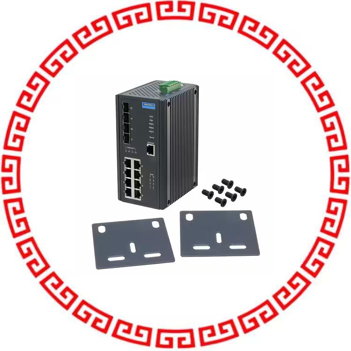 EKI-7712E-4F-AE NETWORK SWITCH-MANAGED 12 PORT