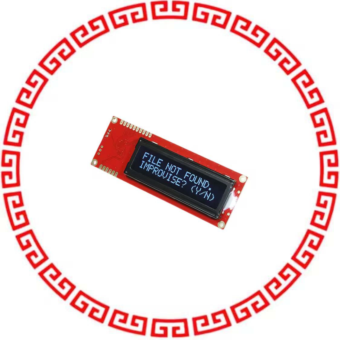 LCD-09395 SERIAL ENABLED 16X2 LCD WH ON BK