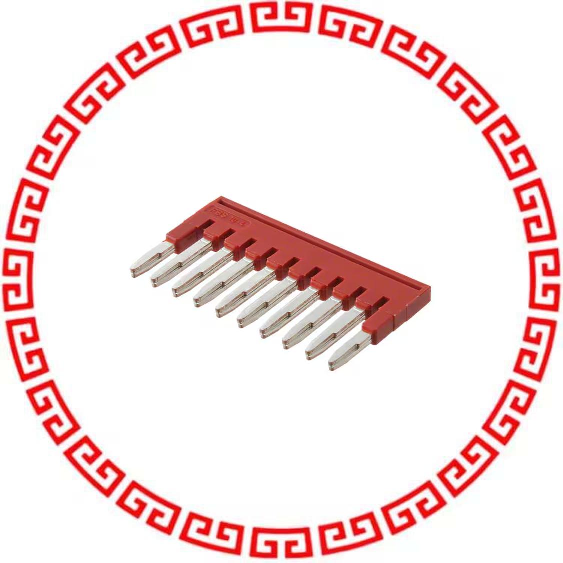 3030158 PLUGIN BRIDGE TERM CNTR 10PS RED