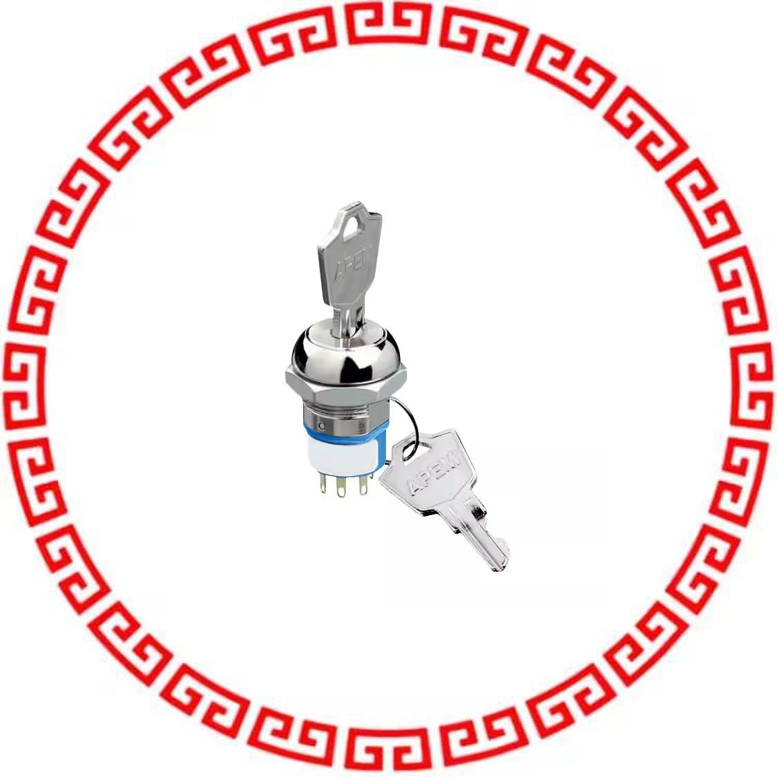 LK68NB126N3 SW KEYLOCK DPDT 4A 125V CHROME