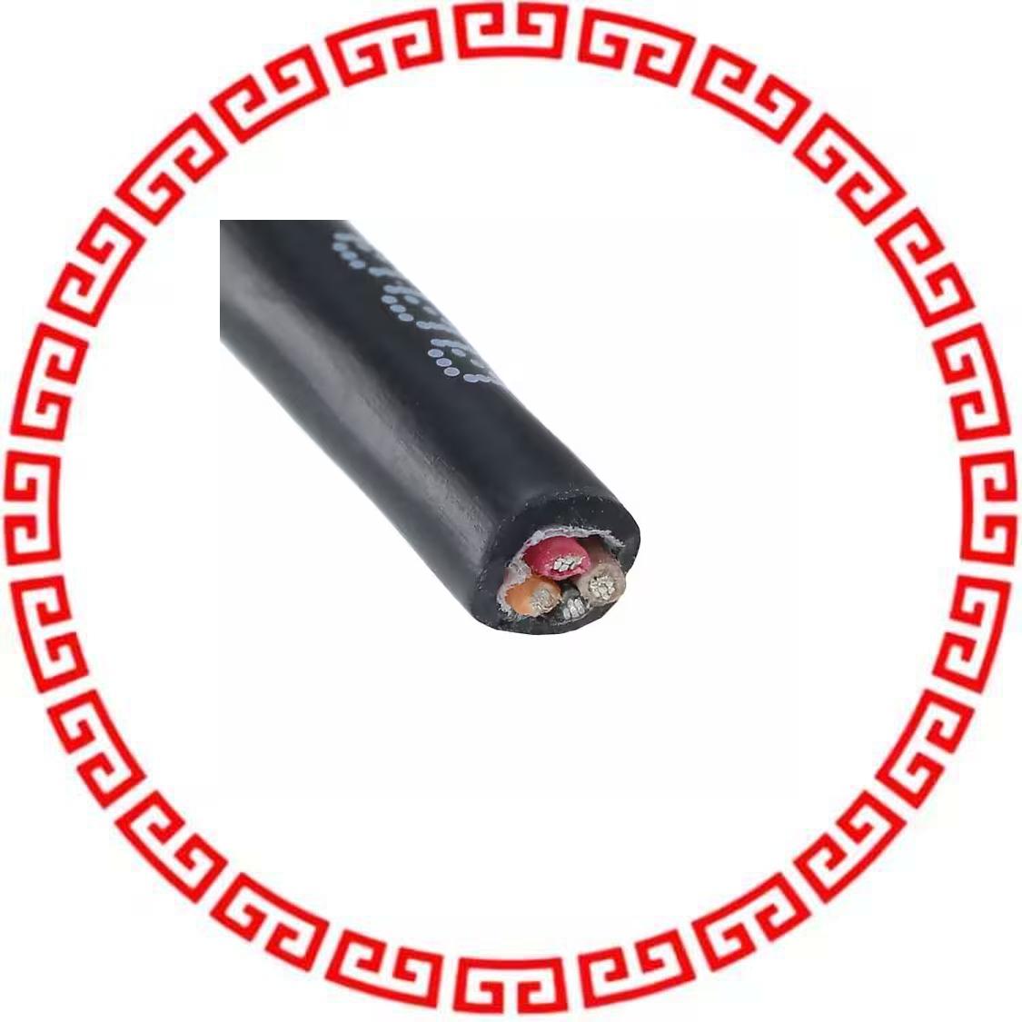 25014 BK005 CABLE 4COND 24AWG BLACK 100'