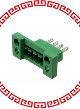 707125 TERM BLK HEADER 4POS GREEN