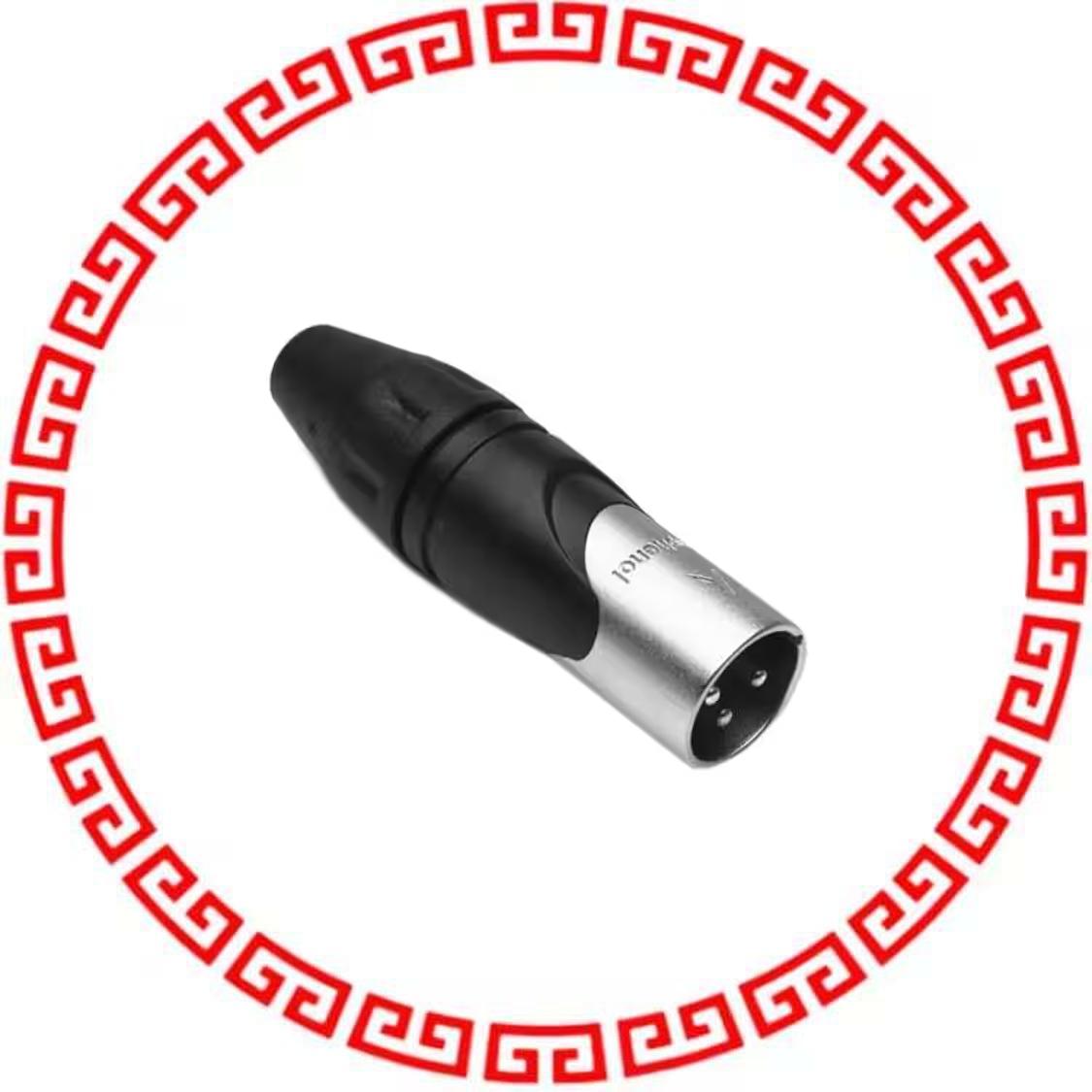 AX3M CONN RCPT MALE XLR 3POS SLDR CUP