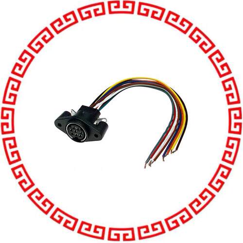 MD-80PL100 CONN RCPT FMALE MINI DIN 8P WIRE