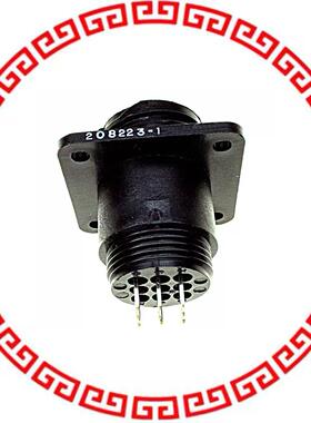 208223-1 CONN RCPT MALE 9POS GOLD SOLDER