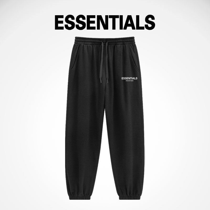 ESSENTIALS官方黑色卫裤男女情侣美式潮牌宽松休闲百搭束脚运动裤