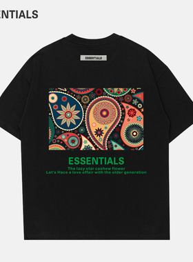 ESSENTIALS官方美式短袖T恤男女情侣装夏季新款休闲纯棉打底上衣