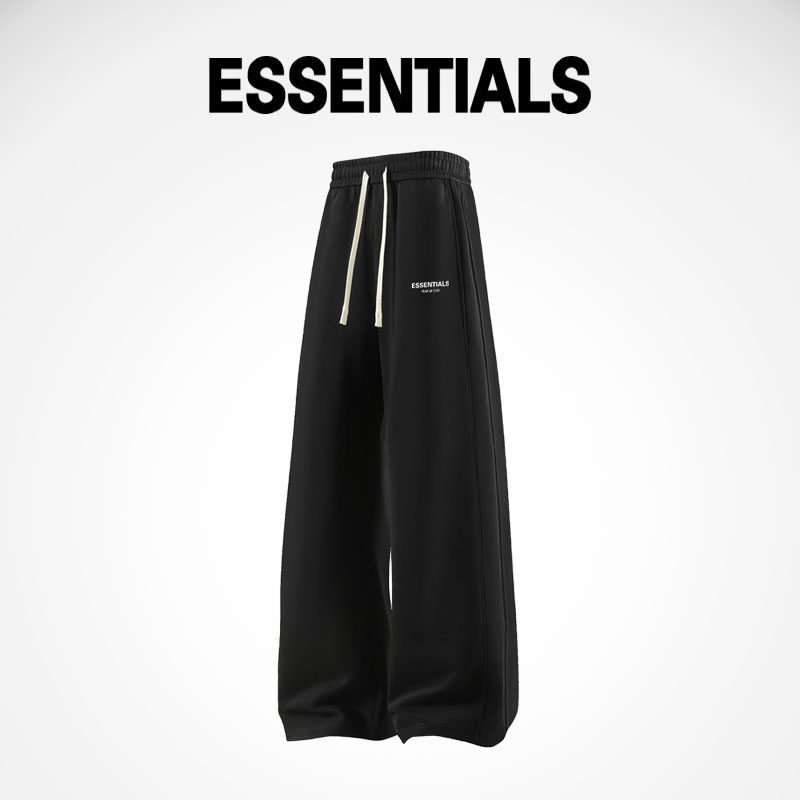 ESSENTIALS官方直筒卫裤男女秋冬季宽松大码休闲加绒加厚运动长裤