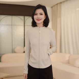 休闲显瘦开衫 枫竺通勤保暖内搭抓绒拉链卫衣外套女短款 2025冬季