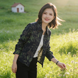 彩色提花牛仔外套女洋气短款 枫竺春款 复古风时尚 女装 外搭 2026新款