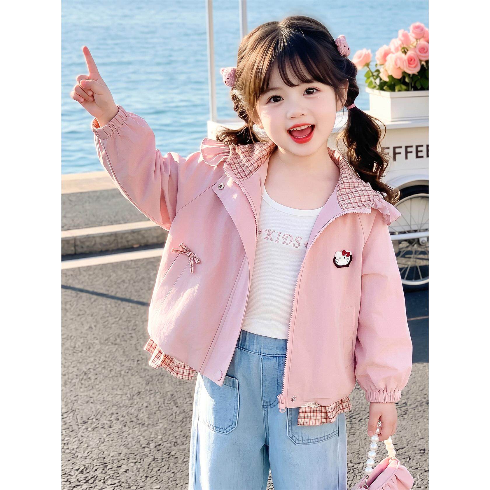 女童秋装外套2026新款可