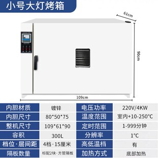 电热恒温鼓风干燥箱高温加热烘干箱实验室烘箱医用高精度工业烤箱